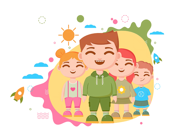 Children supporting each other